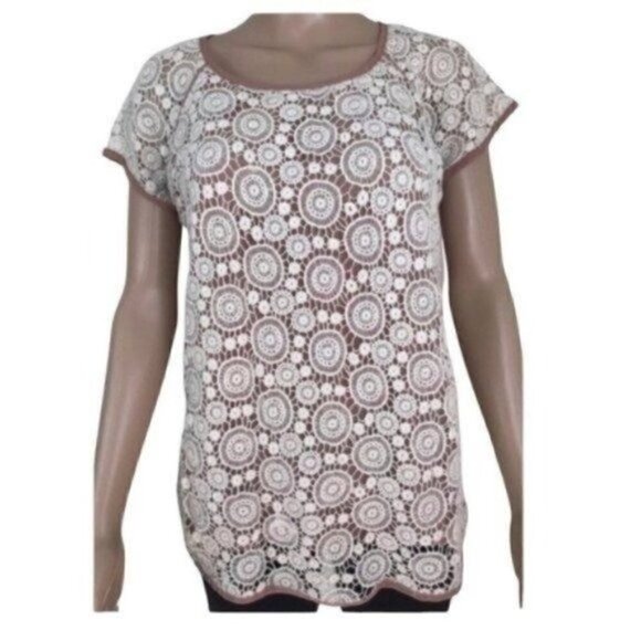 Hem & Thread Tops - Hem & Thread Crochet Lined Blouse Top Size Medium